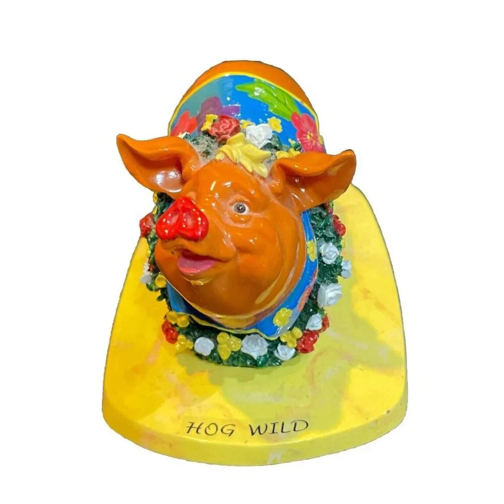 Pig Invasion Hog‎ Wild Collectible Figurine Farm Anthropomorphic Decor Hawaiian